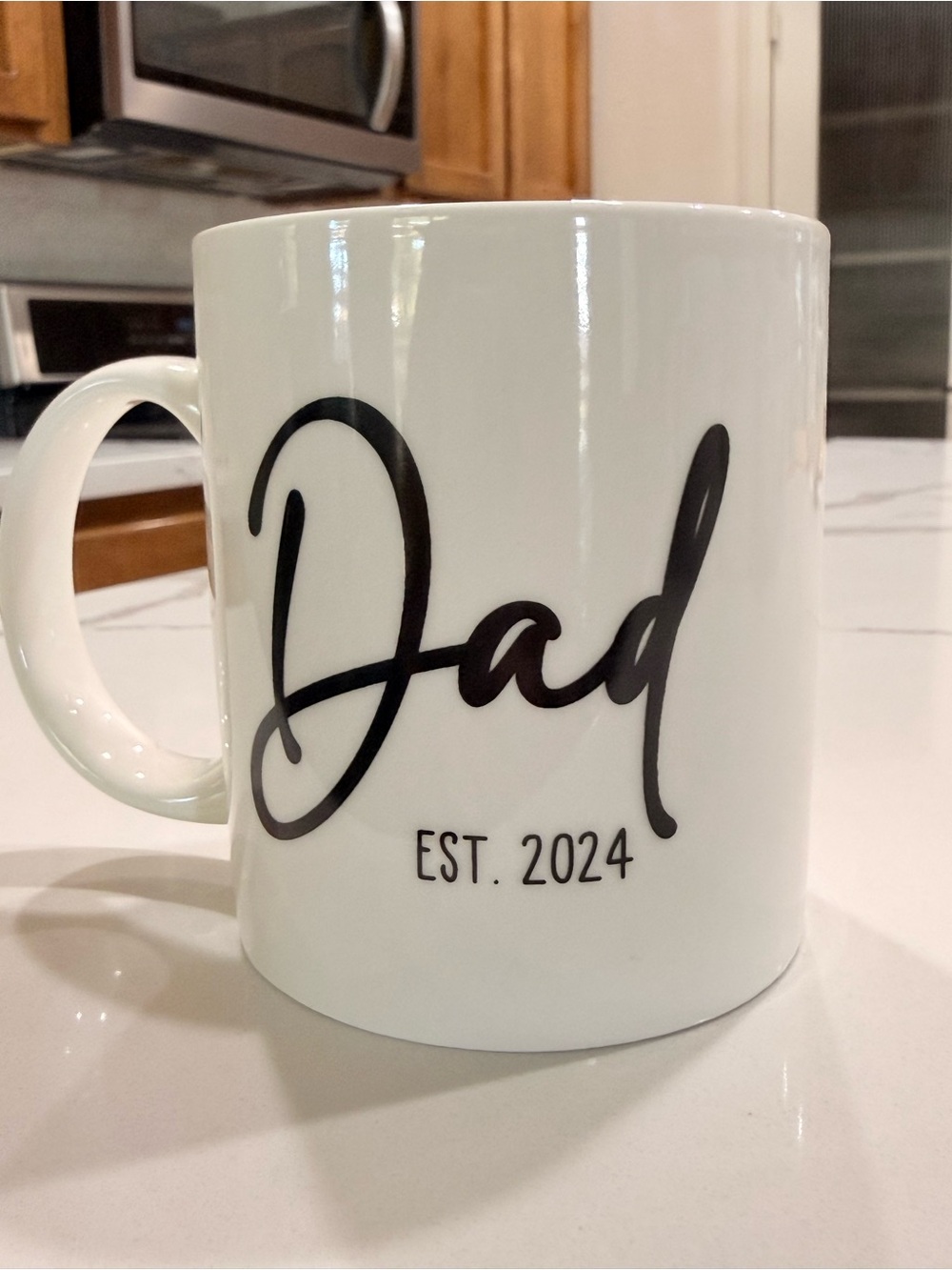“Dad Est. 2024" White Ceramic Coffee Mug